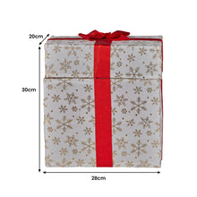 30CM Animated Snowman Gift Box Display – 50 Warm White LED Lights