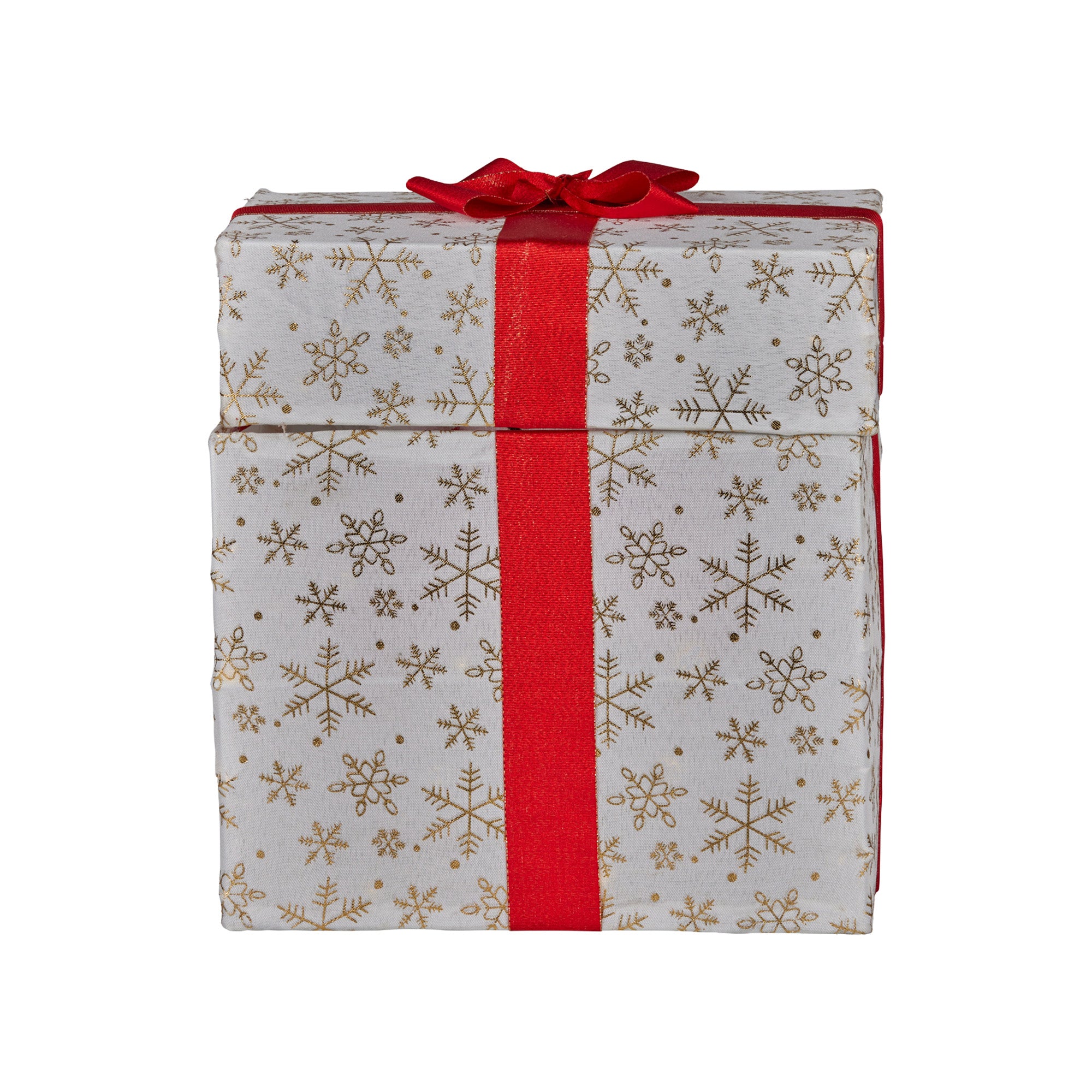 30CM Animated Snowman Gift Box Display – 50 Warm White LED Lights