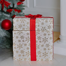 30CM Animated Snowman Gift Box Display – 50 Warm White LED Lights