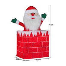 76CM Animated Santa in Chimney Christmas Display with 100 Warm White LEDs