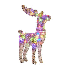 112cm Animated Reindeer Christmas Decoration – 80 LED Multi Colour