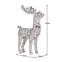 112cm Animated Reindeer Christmas Decoration – 80 LED Multi Colour