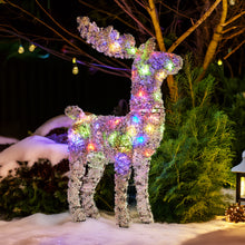 112cm Animated Reindeer Christmas Decoration – 80 LED Multi Colour