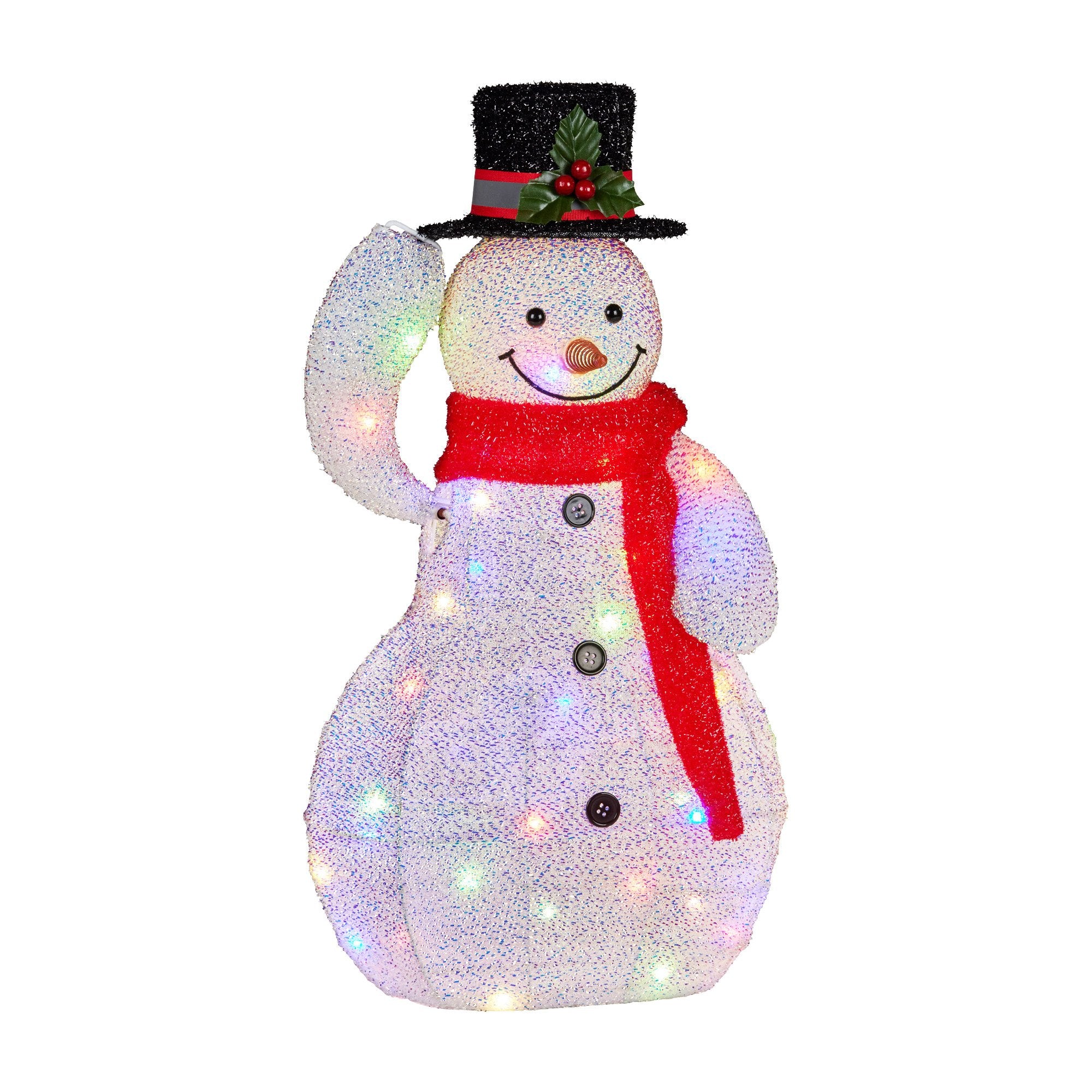 51CM Animated Snowman Display – 50 Multicolour LED Lights