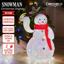 51CM Animated Pre-Lit Snowman Christmas Display with Multi-Colour LEDs