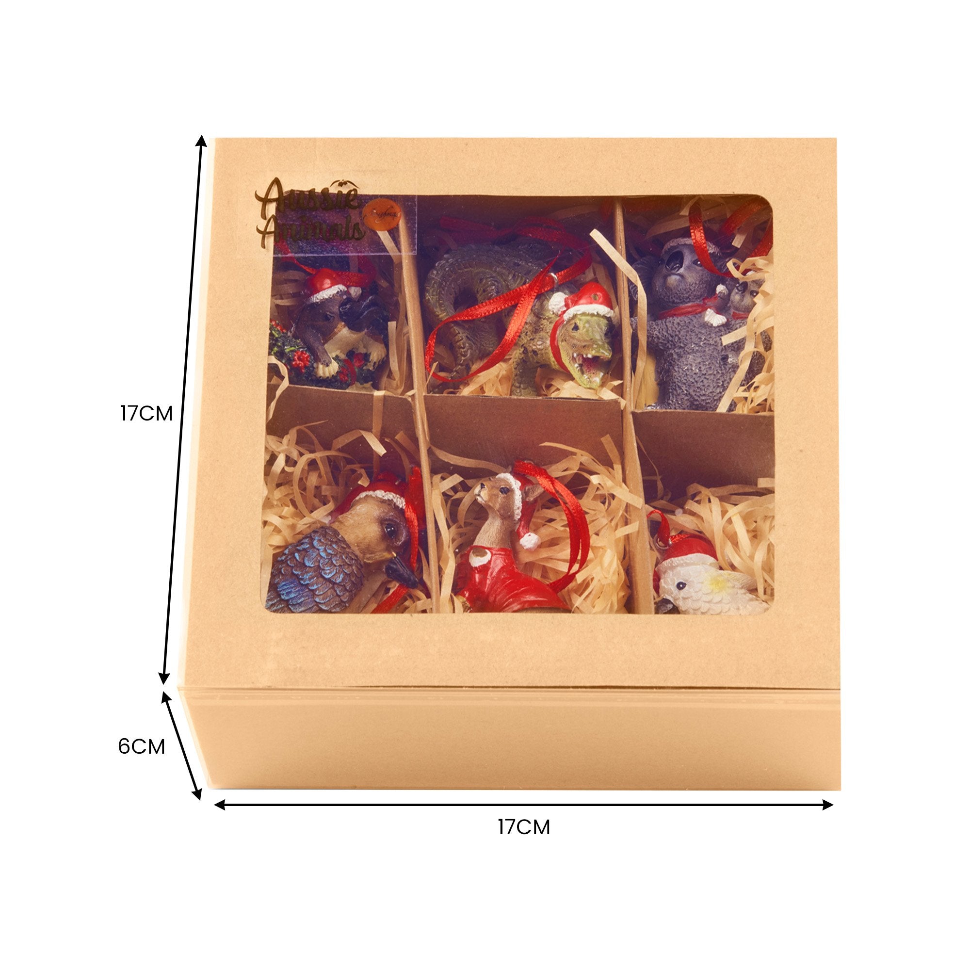 Aussie Animal Christmas Baubles – Pack of 6 Hanging Ornaments