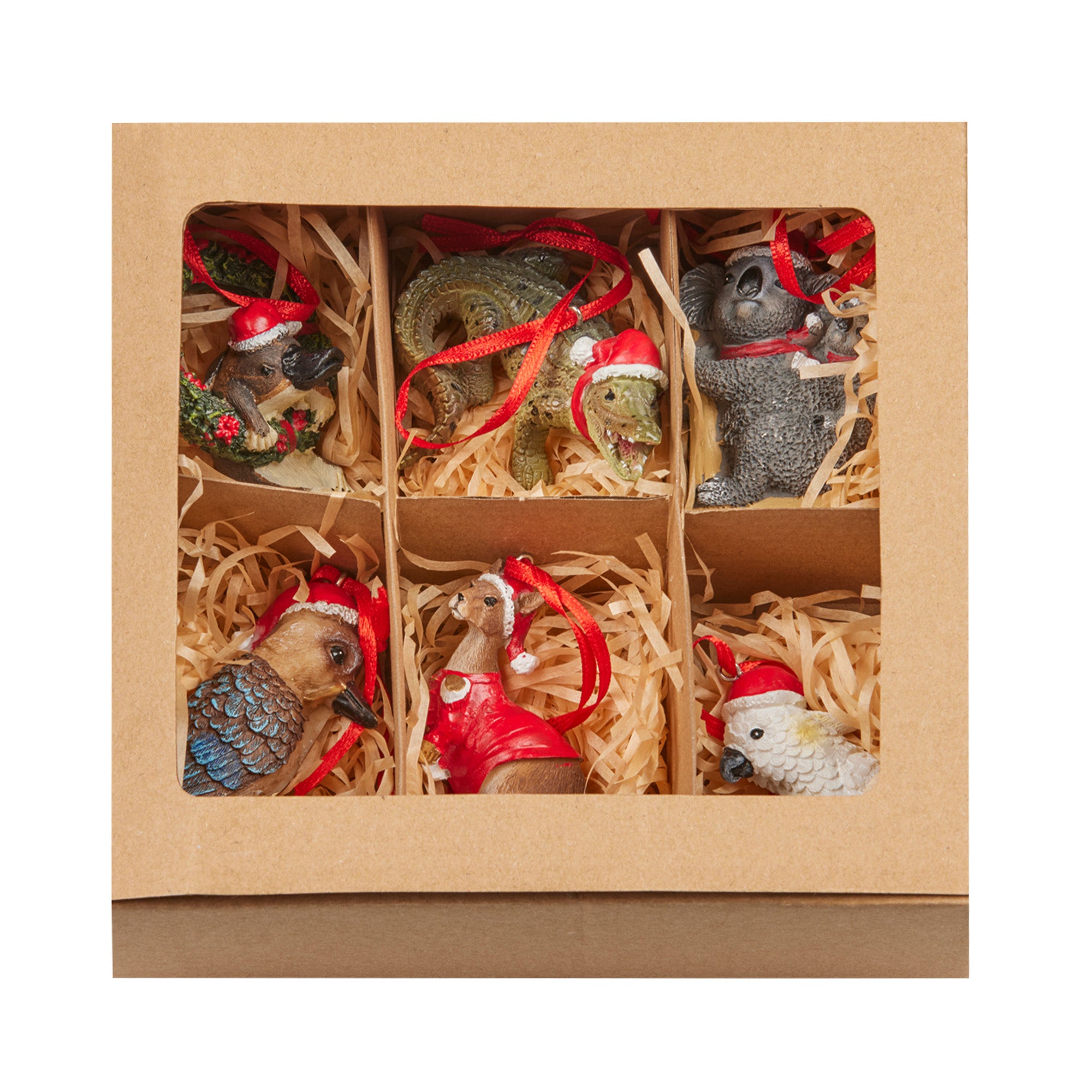 Aussie Animal Christmas Baubles – Pack of 6 Hanging Ornaments