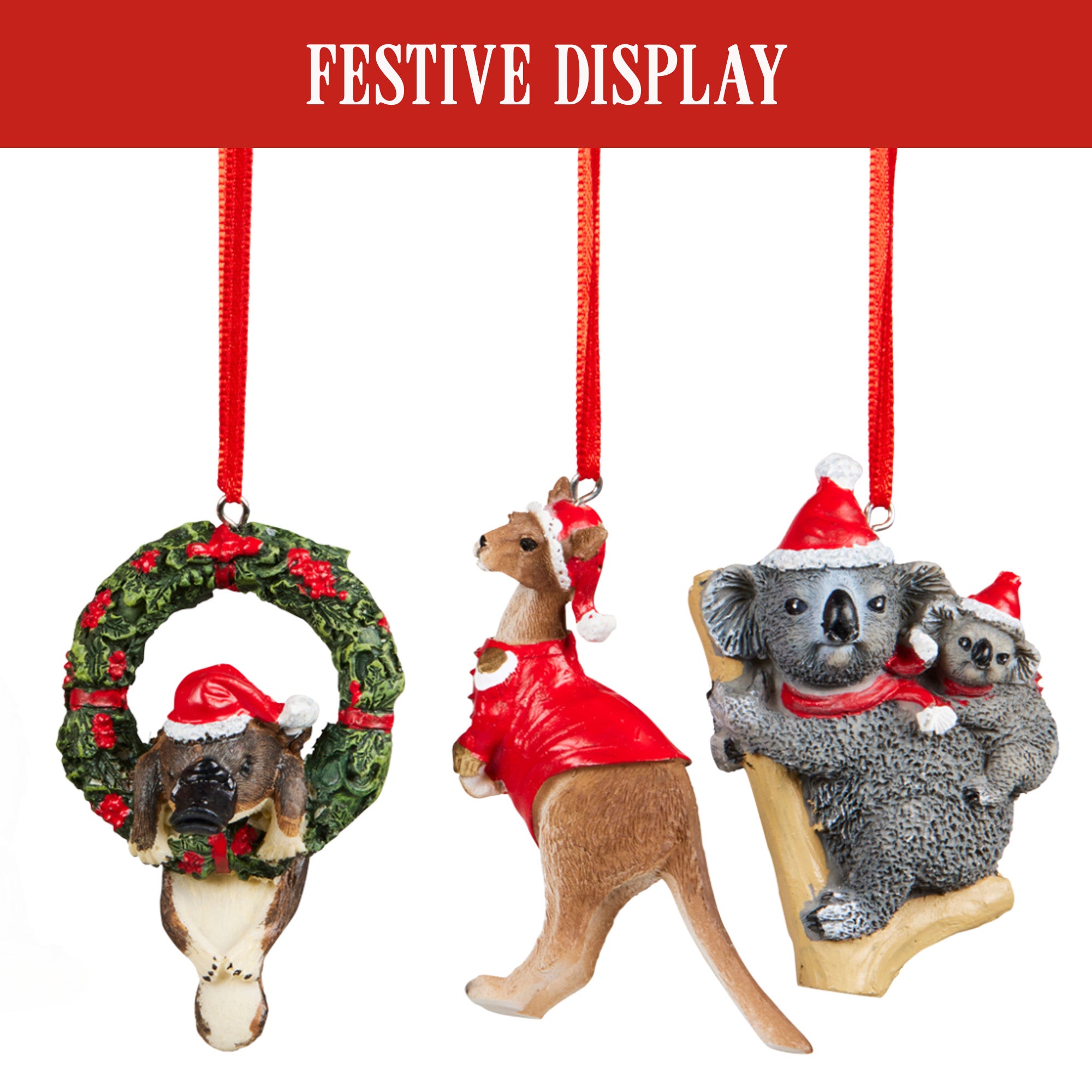 Aussie Animal Christmas Baubles – Pack of 6 Hanging Ornaments