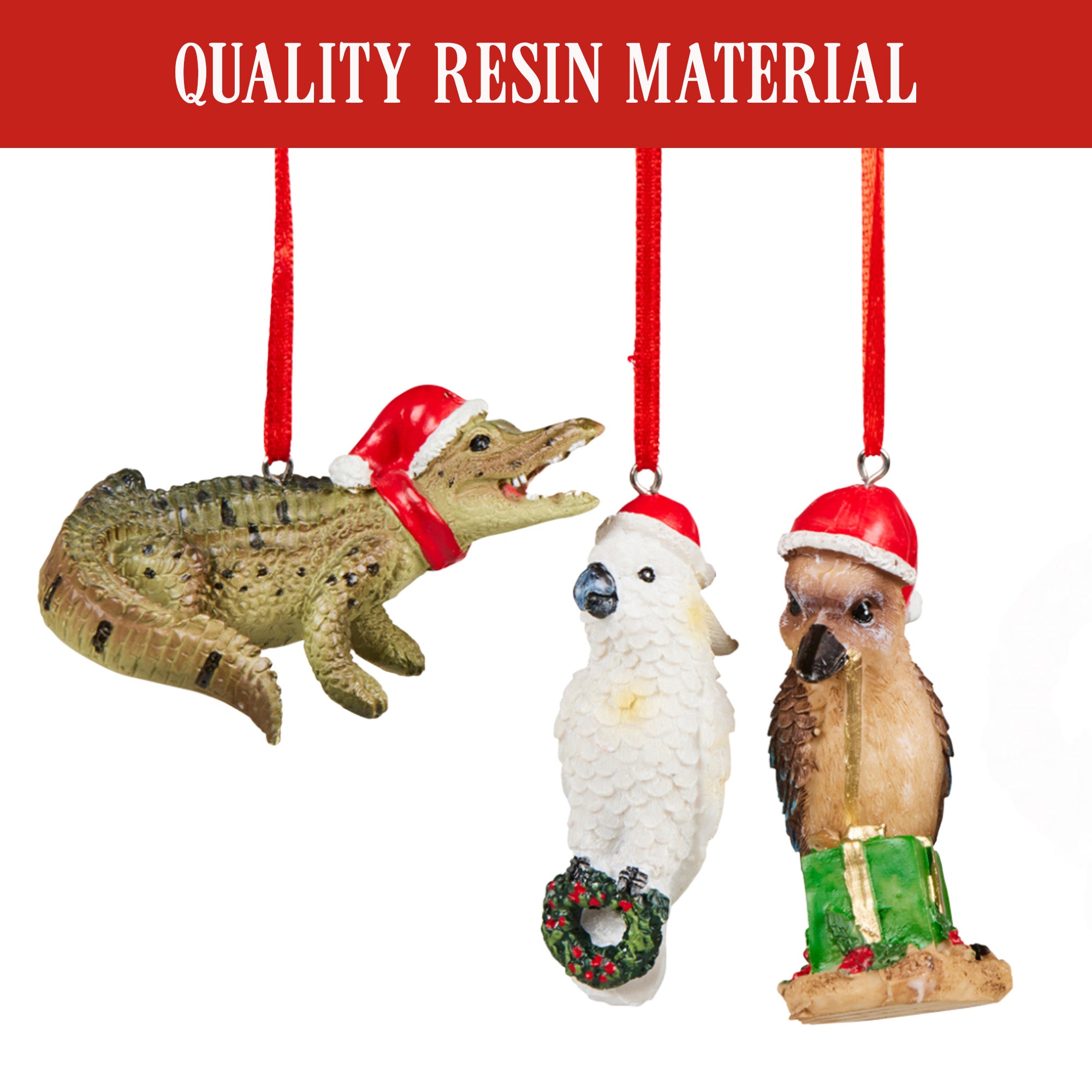 Aussie Animal Christmas Baubles – Pack of 6 Hanging Ornaments