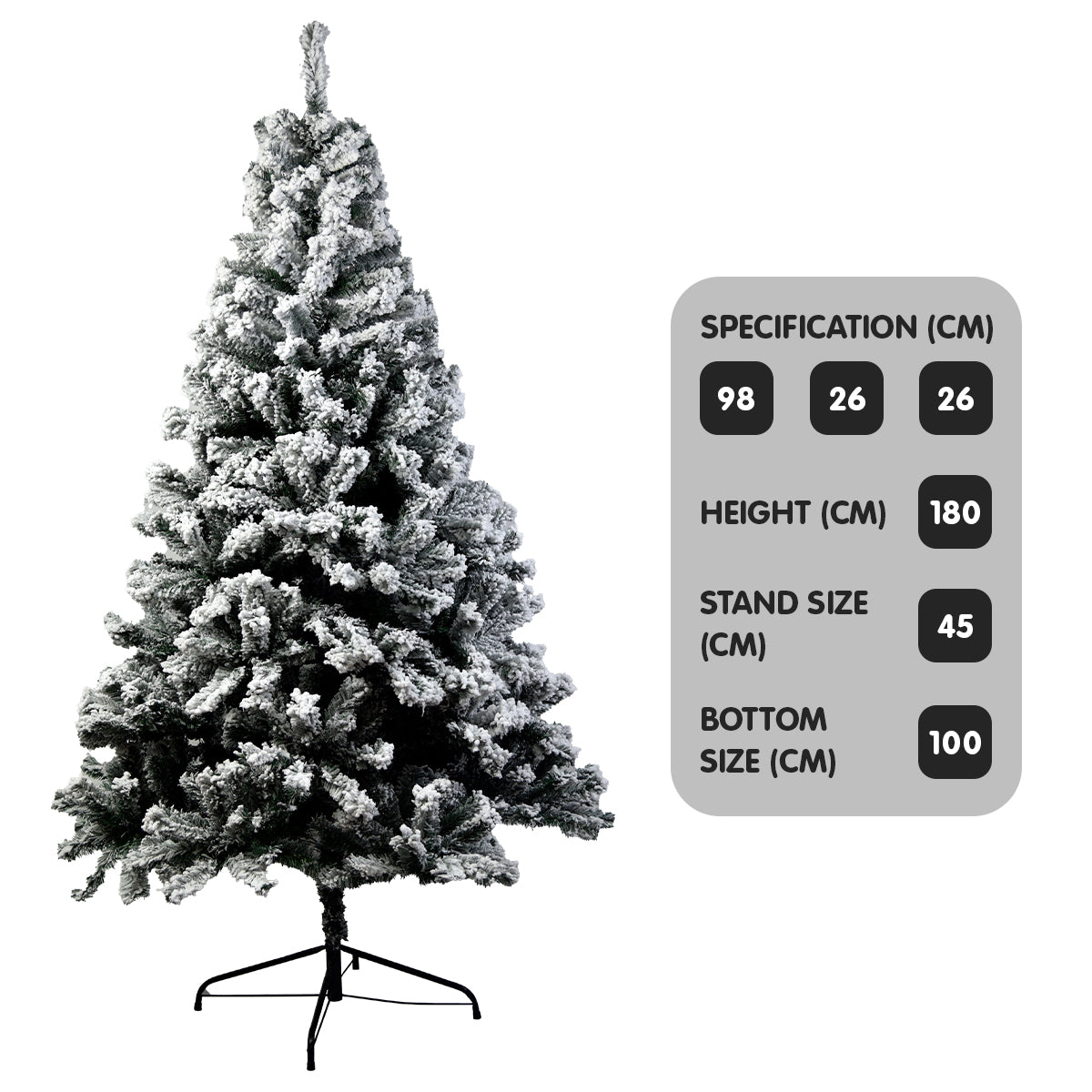 6FT Snow-Flocked Christmas Tree with 850 Tips