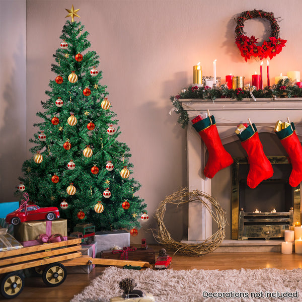 8FT Green Christmas Tree – 1500 Tips, Unlit