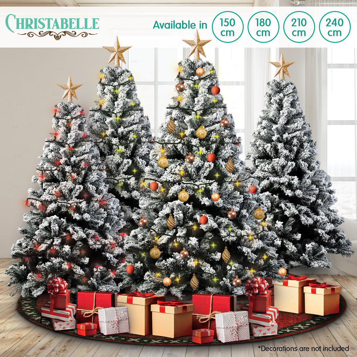 8FT Snow-Tipped Christmas Tree with 1500 Tips