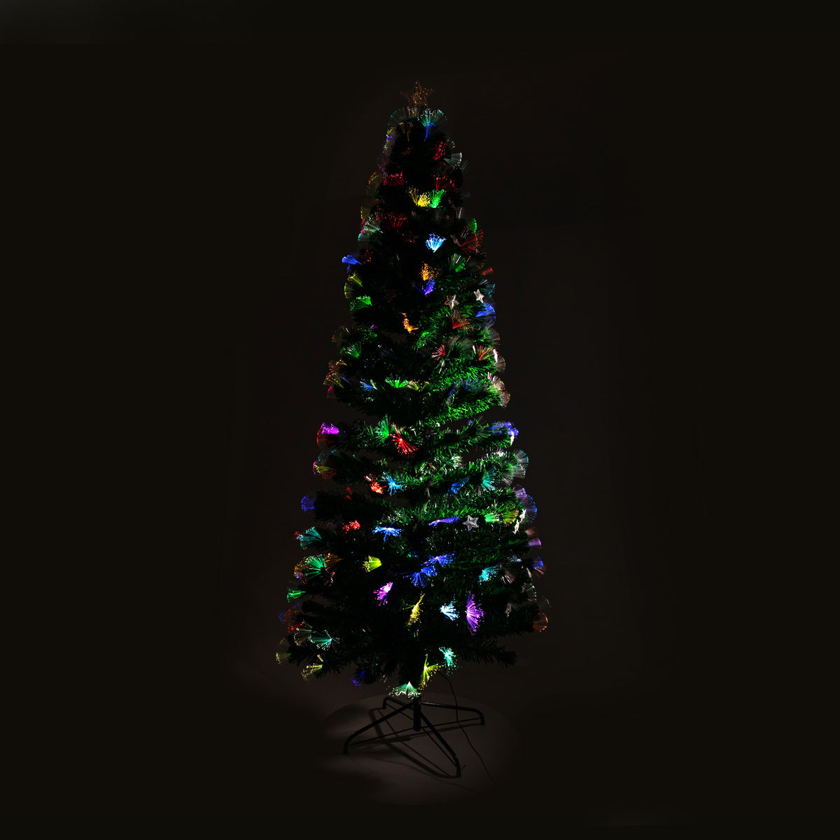 4FT Enchanted Fibre Optic Christmas Tree – 150 Tips, Multicolour LED Lights