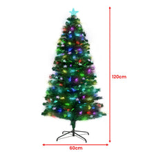 4FT Pre-Lit Fibre Optic Christmas Tree with Light-Up Stars