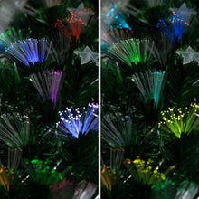 4FT Pre-Lit Fibre Optic Christmas Tree with Light-Up Stars