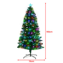 5FT Enchanted Fibre Optic Christmas Tree with Star Topper & Light-Up Stars