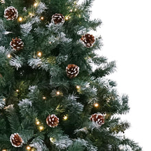 6FT Pre-Lit Snow-Tipped Christmas Tree with Pine Cones & 250 LEDs