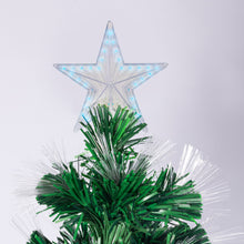 6FT Pre-Lit Fibre Optic Christmas Tree with Star Ornaments & Tree Topper
