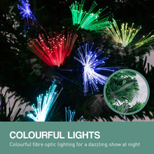 7FT Pre-Lit Fibre Optic Christmas Tree with Light-Up Stars