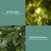 4FT Pre-Lit Everglow Fir Christmas Tree with 150 LED Lights