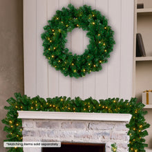 61cm Pre-Lit Christmas Wreath – 180 Tips, 40 Warm White LEDs