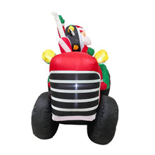 1.8M Santa Tractor with Penguin Christmas Inflatable – LED Lights