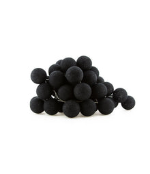 3M Black Cotton Ball String Lights with 20 LED Lights