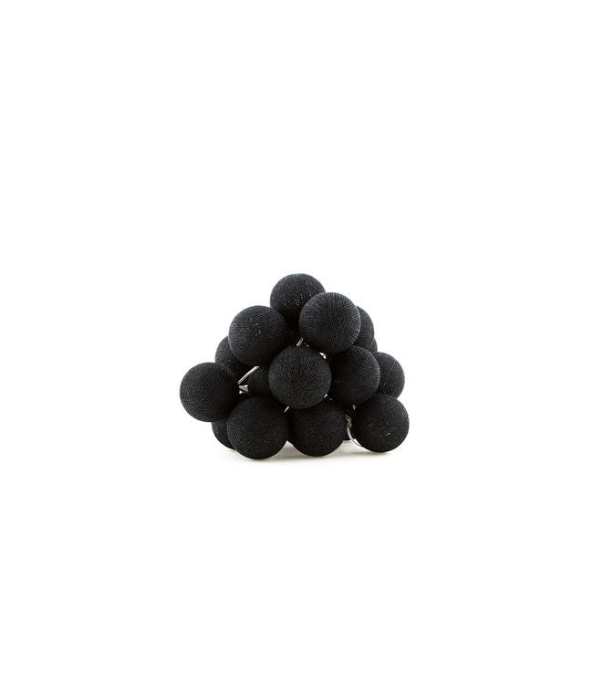 3M Black Cotton Ball String Lights with 20 LED Lights