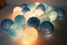 3M Blue, Aqua & White Cotton Ball String Lights with 20 LED Lights
