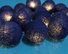 3M Dark Blue Cotton Ball Christmas Lights – 20 Warm White LEDs