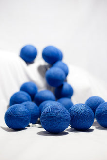 3M Dark Blue Cotton Ball Christmas Lights – 20 Warm White LEDs