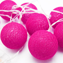 5M Hot Pink Cotton Ball Christmas Lights – 50 Warm White LEDs