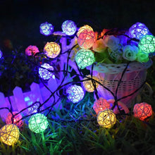 3M Multicolour Rattan Ball Christmas Lights – 20 Warm White LEDs