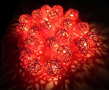 3M Orange Rattan Ball Christmas Lights – 20 Warm White LEDs