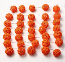 3M Orange Rattan Ball Christmas Lights – 20 Warm White LEDs