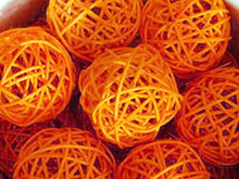 3M Orange Rattan Ball Christmas Lights – 20 Warm White LEDs