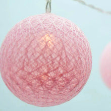 3M Pastel Pink Cotton Ball Christmas Lights – 20 Warm White LEDs