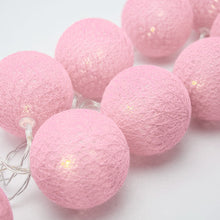 3M Pastel Pink Cotton Ball Christmas Lights – 20 Warm White LEDs