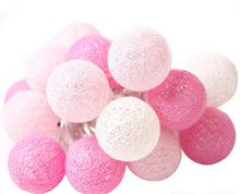3M Pink & White Cotton Ball String Lights with 20 LED Lights