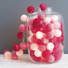 3M Pink & White Cotton Ball String Lights with 20 LED Lights