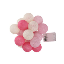 3M Pink & White Cotton Ball String Lights with 20 LED Lights