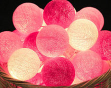 3M Pink & White Cotton Ball String Lights with 20 LED Lights