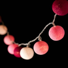 3M Pink & White Cotton Ball String Lights with 20 LED Lights