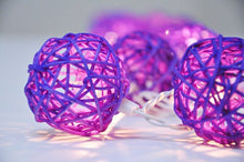 3M Cassis Purple Rattan Ball Christmas Lights – 20 Warm White LEDs