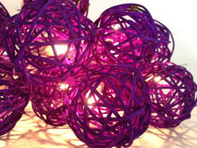 3M Cassis Purple Rattan Ball Christmas Lights – 20 Warm White LEDs