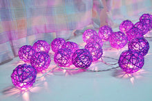 3M Cassis Purple Rattan Ball Christmas Lights – 20 Warm White LEDs