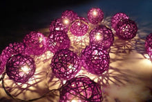 3M Cassis Purple Rattan Ball Christmas Lights – 20 Warm White LEDs