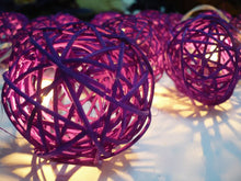 3M Cassis Purple Rattan Ball Christmas Lights – 20 Warm White LEDs