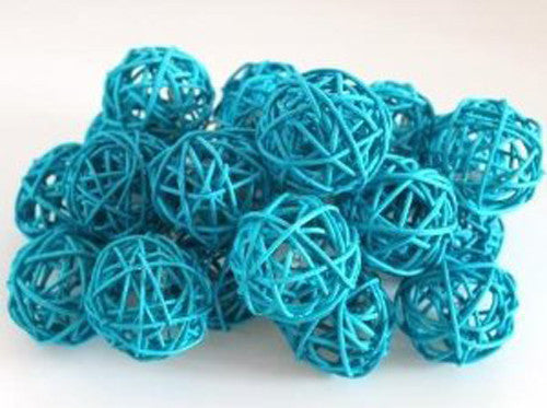 3M Turquoise Rattan Ball String Lights with 20 LED Lights