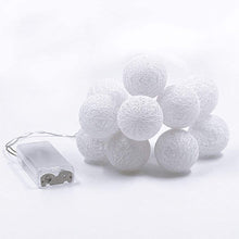 3M White Cotton Ball String Lights with 20 LED Lights
